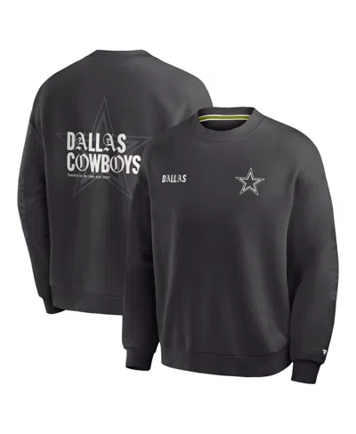 Fanatics Men's Dallas Cowboys Type Play Multi Oversized French-terry Sweatshirt In Black