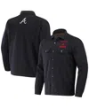 Fanatics Men's Darius Rucker Collection By  Black Atlanta Braves Ringstop Full-snap Shacket In Black
