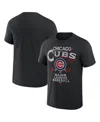 Fanatics Men's Darius Rucker Collection By  Black Chicago Cubs Beach Splatter T-shirt In Black
