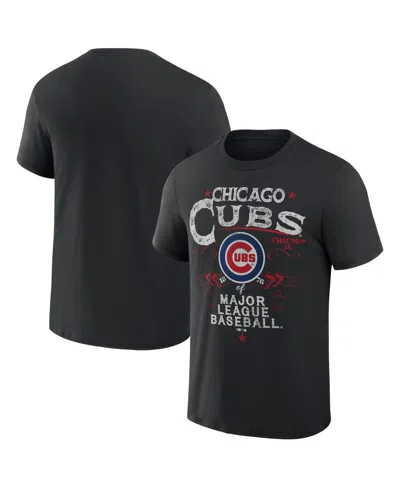 Fanatics Men's Darius Rucker Collection By  Black Chicago Cubs Beach Splatter T-shirt
