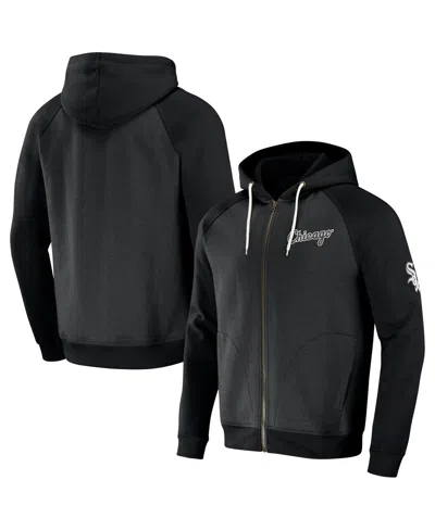 Fanatics Men's Darius Rucker Collection By  Black Chicago White Sox Raglan Full-zip Hoodie