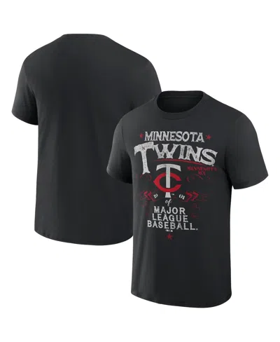 Fanatics Men's Darius Rucker Collection By  Black Minnesota Twins Beach Splatter T-shirt