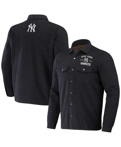 Fanatics Men's Darius Rucker Collection By  Black New York Yankees Ringstop Full-snap Shacket