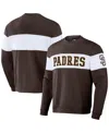 Fanatics Men's Darius Rucker Collection By  Brown San Diego Padres Stripe Pullover Sweatshirt In Brown