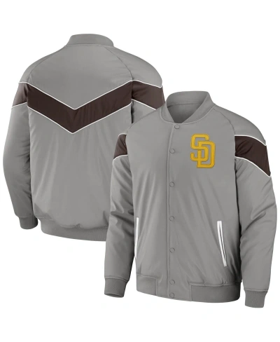 Fanatics Men's Darius Rucker Collection By  Gray San Diego Padres Baseball Raglan Full-snap Jacket