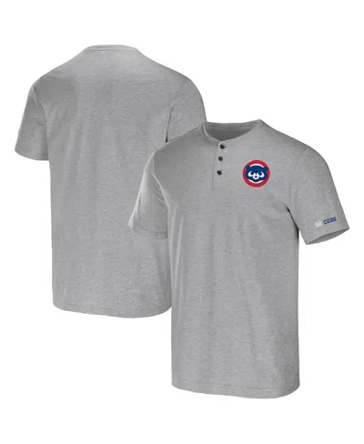 Fanatics Men's Darius Rucker Collection By  Heather Gray Chicago Cubs Henley T-shirt