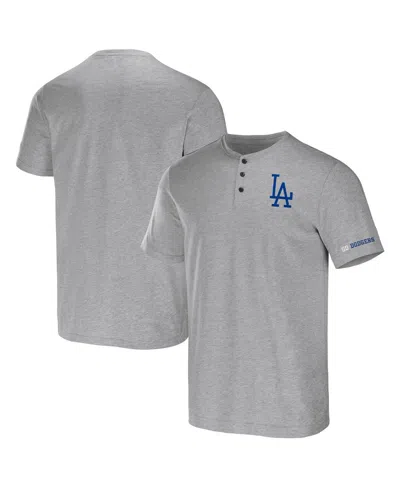 Fanatics Men's Darius Rucker Collection By  Heather Gray Los Angeles Dodgers Henley T-shirt