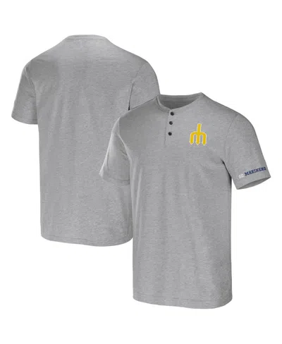 Fanatics Men's Darius Rucker Collection By  Heather Gray Seattle Mariners Henley T-shirt