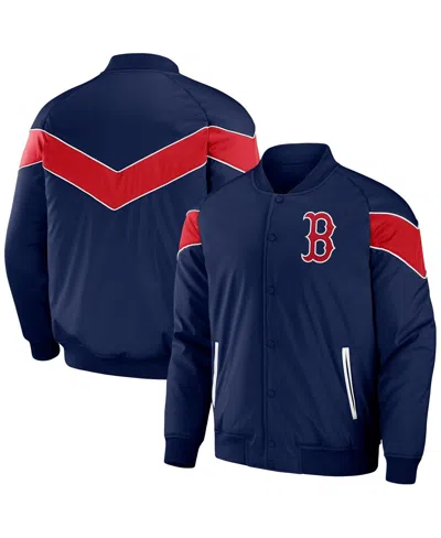 Fanatics Men's Darius Rucker Collection By  Navy Boston Red Sox Baseball Raglan Full-snap Jacket