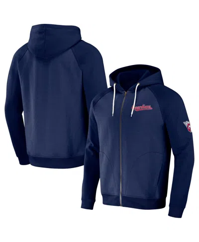 Fanatics Men's Darius Rucker Collection By  Navy Cleveland Guardians Raglan Full-zip Hoodie