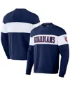 Fanatics Men's Darius Rucker Collection By  Navy Cleveland Guardians Stripe Pullover Sweatshirt In Navy