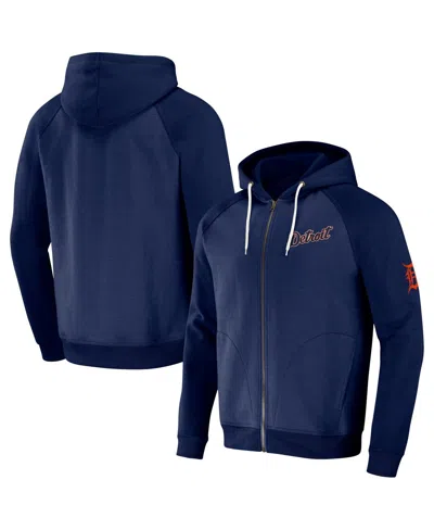 Fanatics Men's Darius Rucker Collection By  Navy Detroit Tigers Raglan Full-zip Hoodie