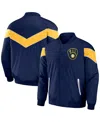 Fanatics Men's Darius Rucker Collection By  Navy Milwaukee Brewers Baseball Raglan Full-snap Jacket In Navy