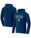 Fanatics Men's Darius Rucker Collection By  Navy Minnesota Twins Waffle-knit Raglan Pullover Hoodie In Navy