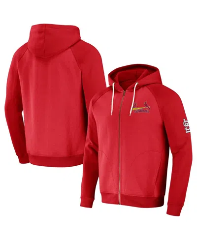 Fanatics Men's Darius Rucker Collection By  Red St. Louis Cardinals Raglan Full-zip Hoodie