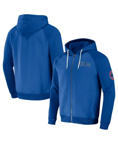 Fanatics Men's Darius Rucker Collection By  Royal Chicago Cubs Raglan Full-zip Hoodie