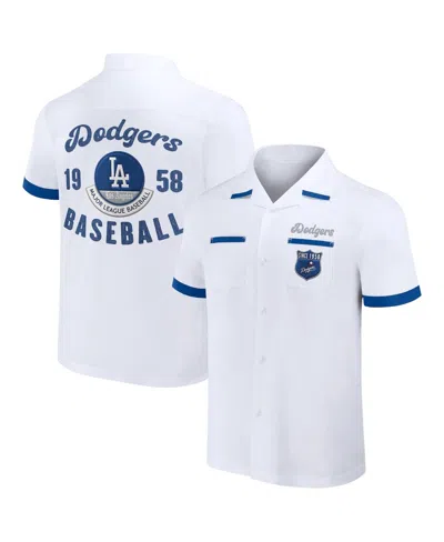 Fanatics Men's Darius Rucker Collection By  White Los Angeles Dodgers Bowling Button-up Shirt