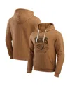 Fanatics Men's Darius Rucker Collection By Tan Lsu Tigers Camp Fleece Tri-blend Pullover Hoodie In Brown