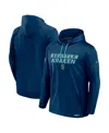 Fanatics Men's Deep Sea Blue Seattle Kraken Authentic Pro Rink Fleece Pullover Hoodie In Navy