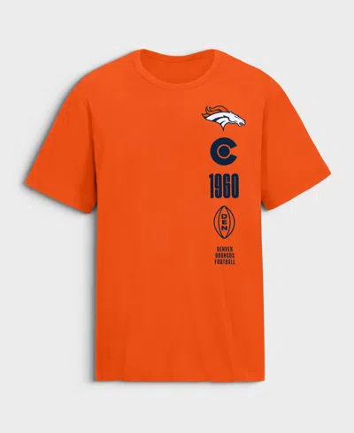 Fanatics Men's Denver Broncos Breaking Tackles Screen-printed T-shirt In Orange