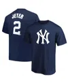Fanatics Men's Derek Jeter Navy New York Yankees Big Tall Name Number T-shirt In Blue