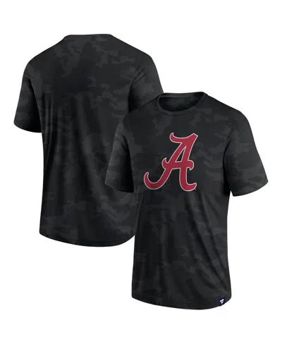 Fanatics Men's  Black Alabama Crimson Tide Camo Logo T-shirt