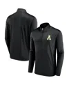 Fanatics Men's  Black Appalachian State Mountaineers Underdog Mindset Quarter-zip Top In Black