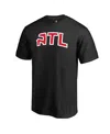 Fanatics Men's  Black Atlanta Hawks Alternate Logo T-shirt In Black