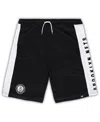 Fanatics Men's  Black Brooklyn Nets Big And Tall Referee Iconic Mesh Shorts In Black