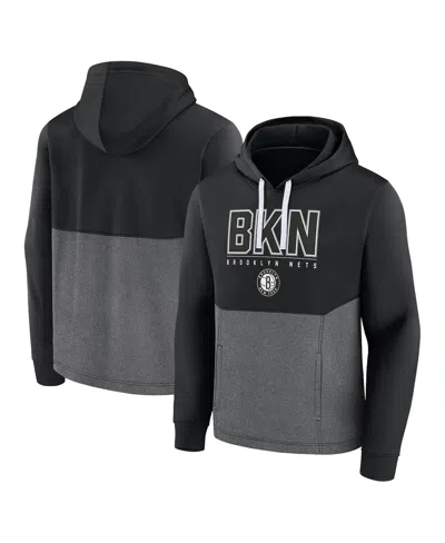 Fanatics Men's  Black Charlotte Hornets Successful Tri-blend Pullover Hoodie