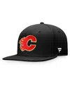 Fanatics Men's  Black Calgary Flames Core Primary Logo Fitted Hat In Black