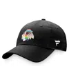 Fanatics Men's  Black Chicago Blackhawks Team Logo Pride Adjustable Hat In Black