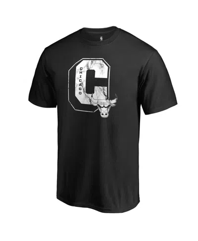 Fanatics Men's  Black Chicago Bulls Letterman T-shirt