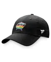 Fanatics Branded Black Columbus Blue Jackets Team Logo Pride Adjustable Hat In Black