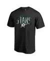 Fanatics Men's  Black Dallas Stars Arch Smoke T-shirt In Black