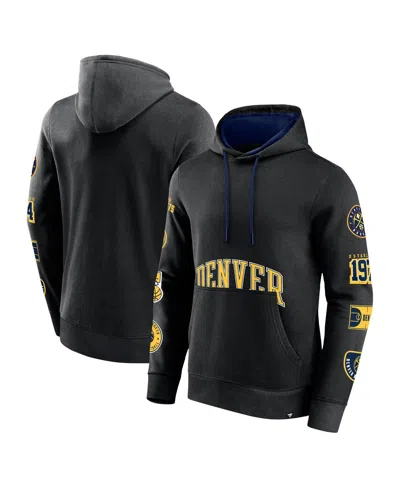 Fanatics Men's  Black Denver Nuggets Home Court Pullover Hoodie
