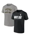 Fanatics Men's  Black, Gray Chicago White Sox Player Two Pack T-shirt Combo Set In Black,gray