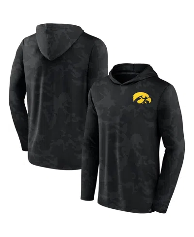Fanatics Men's  Black Iowa Hawkeyes Camo Hoodie Long Sleeve T-shirt