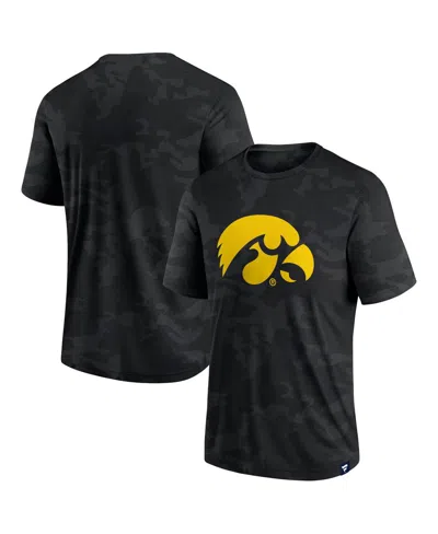 Fanatics Men's  Black Iowa Hawkeyes Camo Logo T-shirt