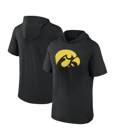 Fanatics Men's  Black Iowa Hawkeyes Primary Logo Hoodie T-shirt