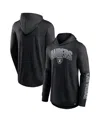 Fanatics Men's  Black Las Vegas Raiders Front Runner Pullover Hoodie In Black