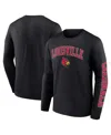 Fanatics Men's Black Georgia Bulldogs Big Tall Vision Long Sleeve T-shirt In Black