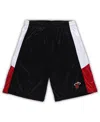 Fanatics Men's  Black Miami Heat Big And Tall Champion Rush Practice Shorts In Black