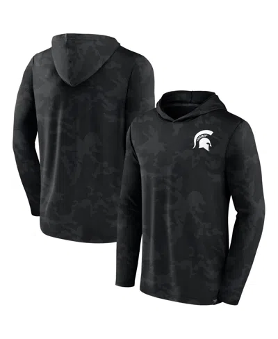 Fanatics Men's  Black Michigan State Spartans Camo Hoodie Long Sleeve T-shirt