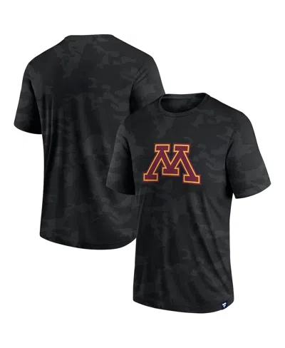 Fanatics Men's  Black Minnesota Golden Gophers Camo Logo T-shirt