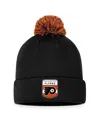 Fanatics Men's  Black Philadelphia Flyers 2023 Nhl Draft Cuffed Knit Hat With Pom In Black