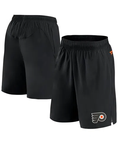 FANATICS MEN'S FANATICS BLACK PHILADELPHIA FLYERS AUTHENTIC PRO TECH SHORTS