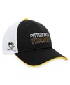 Fanatics Branded Black Pittsburgh Penguins Authentic Pro Alternate Jersey Trucker Adjustable Hat In Black