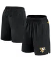 Fanatics Branded  Black Pittsburgh Penguins Authentic Pro Tech Shorts In Black