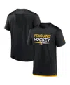 FANATICS MEN'S FANATICS BLACK PITTSBURGH PENGUINS AUTHENTIC PRO TECH T-SHIRT